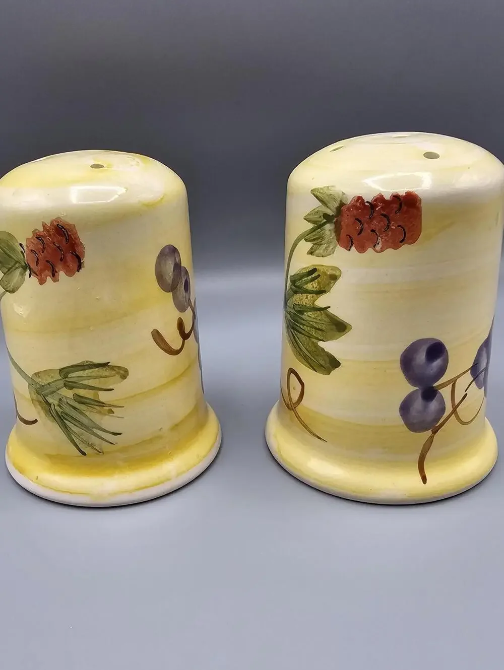 Ceramic Salt and Pepper Shakers with Fruit Design